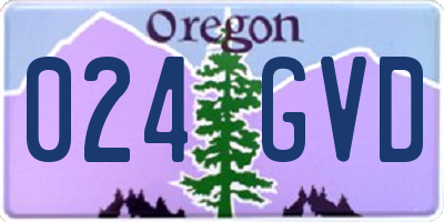 OR license plate 024GVD