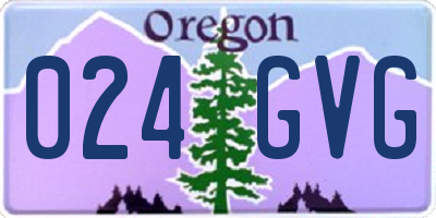 OR license plate 024GVG