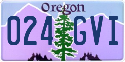 OR license plate 024GVI