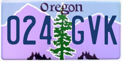 OR license plate 024GVK