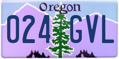 OR license plate 024GVL