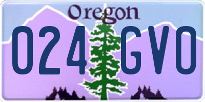 OR license plate 024GVO