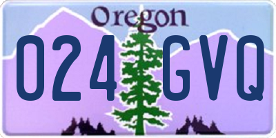 OR license plate 024GVQ