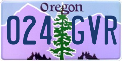 OR license plate 024GVR
