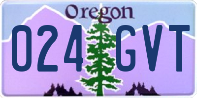 OR license plate 024GVT
