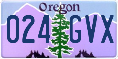 OR license plate 024GVX