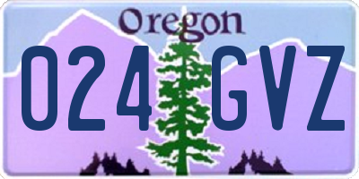 OR license plate 024GVZ
