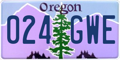 OR license plate 024GWE