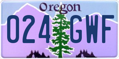 OR license plate 024GWF