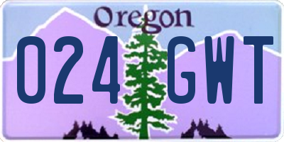 OR license plate 024GWT