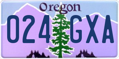 OR license plate 024GXA