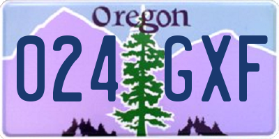 OR license plate 024GXF