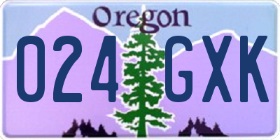 OR license plate 024GXK