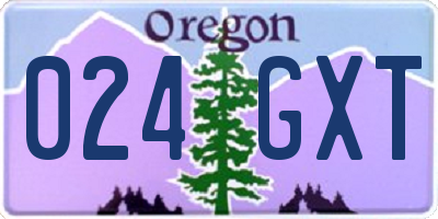 OR license plate 024GXT