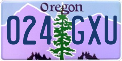 OR license plate 024GXU