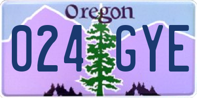 OR license plate 024GYE