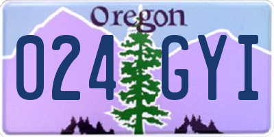 OR license plate 024GYI