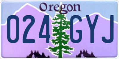 OR license plate 024GYJ