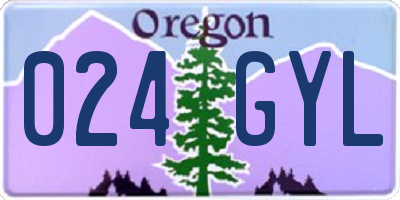 OR license plate 024GYL