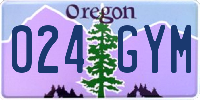 OR license plate 024GYM