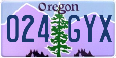 OR license plate 024GYX