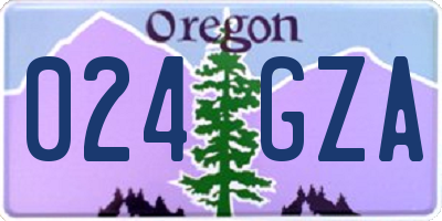 OR license plate 024GZA