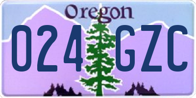 OR license plate 024GZC