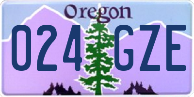 OR license plate 024GZE