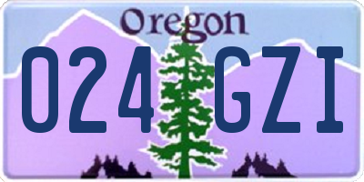 OR license plate 024GZI