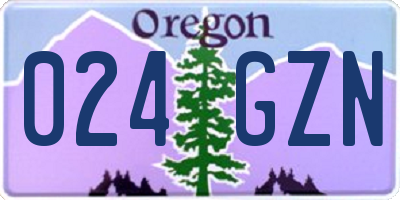 OR license plate 024GZN