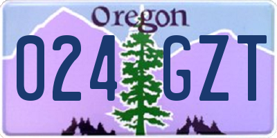 OR license plate 024GZT