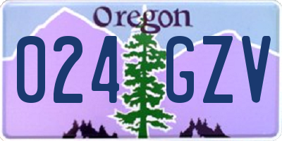 OR license plate 024GZV