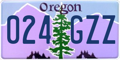 OR license plate 024GZZ
