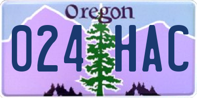 OR license plate 024HAC