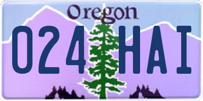 OR license plate 024HAI
