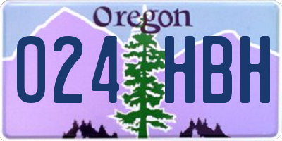 OR license plate 024HBH