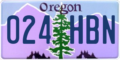 OR license plate 024HBN