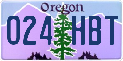OR license plate 024HBT