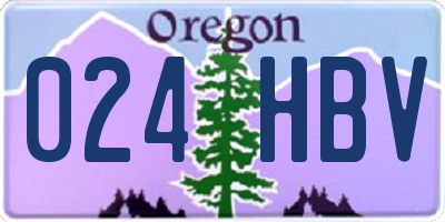 OR license plate 024HBV