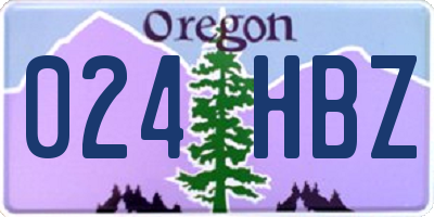 OR license plate 024HBZ