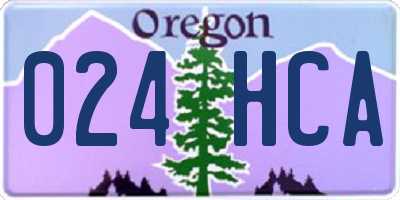 OR license plate 024HCA