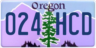 OR license plate 024HCD