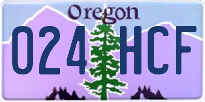 OR license plate 024HCF