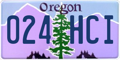 OR license plate 024HCI