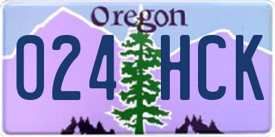 OR license plate 024HCK