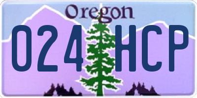 OR license plate 024HCP
