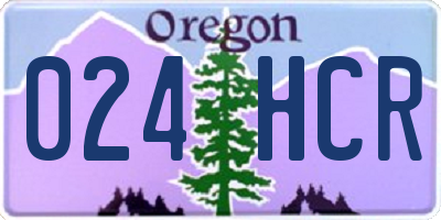 OR license plate 024HCR