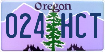 OR license plate 024HCT