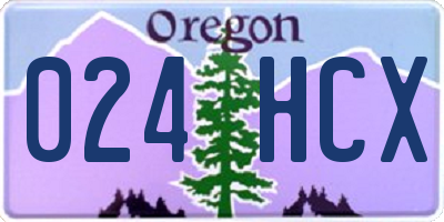 OR license plate 024HCX