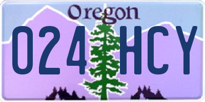 OR license plate 024HCY